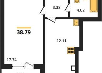 Однокомнатная квартира на продажу, 38.8 м2, Калининград, Московский район