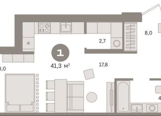 Продаю 1-ком. квартиру, 41.3 м2, Москва, метро Нижегородская