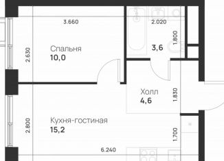 1-комнатная квартира на продажу, 33.4 м2, Москва, посёлок Газопровод, 13с7