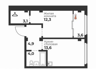 Продажа 1-комнатной квартиры, 37.9 м2, Челябинск, Калининский район