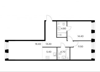 Продам 3-комнатную квартиру, 73.4 м2, Москва