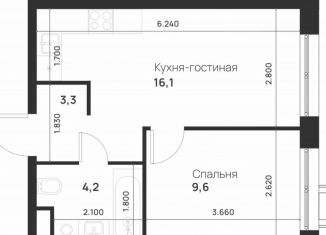 Однокомнатная квартира на продажу, 33.2 м2, Москва, посёлок Газопровод, 13с7