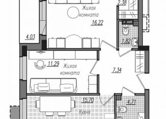 Продаю 2-комнатную квартиру, 63.5 м2, Смоленская область