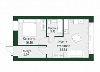 Продаю 1-ком. квартиру, 37.5 м2, Екатеринбург, метро Чкаловская