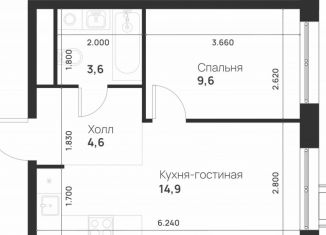 Продам 1-ком. квартиру, 32.7 м2, посёлок Газопровод, посёлок Газопровод, 13с7