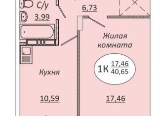 Продам однокомнатную квартиру, 41 м2, Новосибирск, 2-я Воинская улица, 51, метро Октябрьская