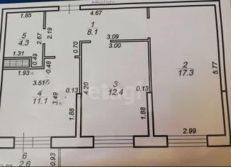 Продам 2-комнатную квартиру, 55.8 м2, деревня Батино, улица Сергея Есенина, 14