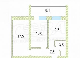 Продаю 2-комнатную квартиру, 52.2 м2, Тюмень, улица Василия Гольцова, 26, Восточный округ