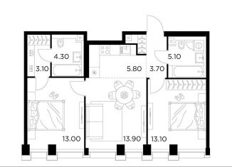 Продам 3-комнатную квартиру, 62 м2, Москва