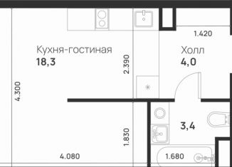 Продается 1-комнатная квартира, 25.7 м2, Москва, посёлок Газопровод, 13с7