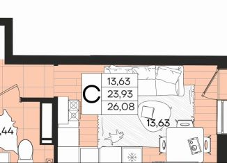 Продаю квартиру студию, 26.1 м2, Краснодарский край