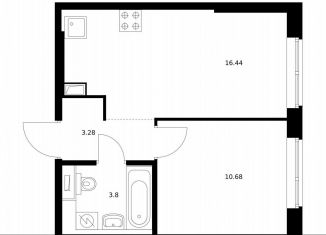 Продаю 1-комнатную квартиру, 34.2 м2, Москва, метро Мичуринский проспект