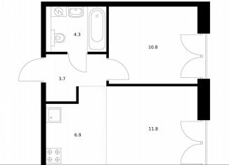 Продаю 1-ком. квартиру, 37.5 м2, Санкт-Петербург, жилой комплекс Лермонтовский 54, к 2.1, муниципальный округ Измайловское