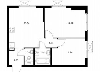 Продается 2-комнатная квартира, 48.9 м2, городской посёлок Янино-1, жилой комплекс Янинский Лес, 5