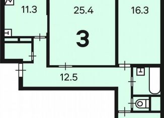 Продаю трехкомнатную квартиру, 83.9 м2, Москва, шоссе Фрезер, 7/2