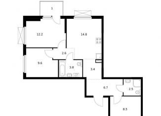 Продаю 2-комнатную квартиру, 65.1 м2, Владивосток