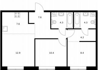 Продается 2-комнатная квартира, 59.7 м2, Санкт-Петербург, жилой комплекс Лермонтовский 54, к 2.1, Адмиралтейский район