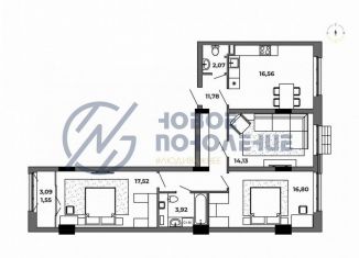 Продам 3-ком. квартиру, 84.3 м2, Омск, Центральный округ