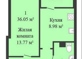 Продаю 1-ком. квартиру, 36.1 м2, Ростов-на-Дону, Привокзальная улица, 3/1