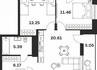 Продаю 2-комнатную квартиру, 66 м2, Тула, Центральный территориальный округ