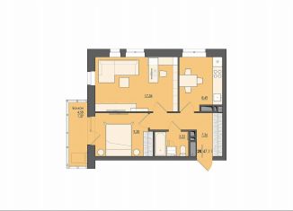 Продаю двухкомнатную квартиру, 47.1 м2, Пермь, улица Сергея Есенина, 9Ак2, ЖК Ясно Дом на Есенина 9А