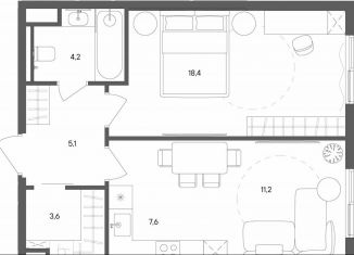 Продажа 1-комнатной квартиры, 50.1 м2, Москва, улица Матросская Тишина, 1Ас71, район Сокольники