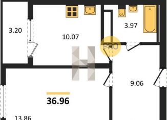 Продаю 1-ком. квартиру, 37 м2, Новосибирск, метро Золотая Нива