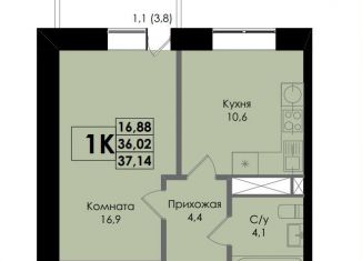 Продам однокомнатную квартиру, 37.1 м2, Ростов-на-Дону, Ленинский район