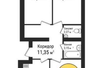 Продается 3-комнатная квартира, 88.5 м2, село Семёновка, Молодёжная улица, 14В