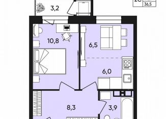 Продается однокомнатная квартира, 36.5 м2, Пермский край, Белозёрская улица, 30А