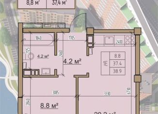 Продается однокомнатная квартира, 38.9 м2, Хакасия