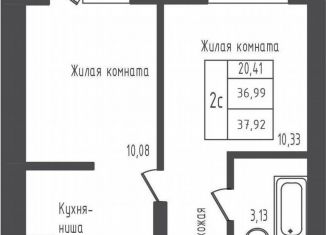 Продам 1-ком. квартиру, 37.9 м2, Московская область