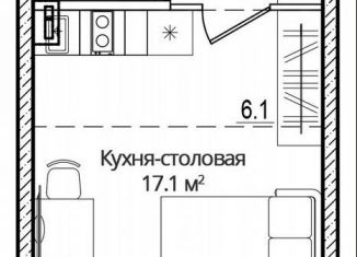 Продам квартиру студию, 31.4 м2, Псковская область, Завеличенская улица, 18