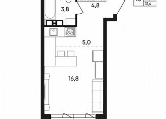 Продам квартиру студию, 31.4 м2, Пермь, Белозёрская улица, 30А, Орджоникидзевский район