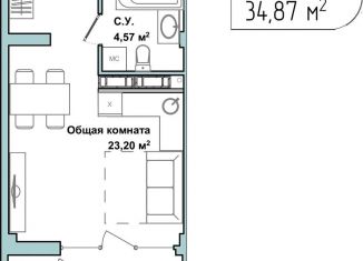 Продам квартиру студию, 34.1 м2, Севастополь, улица Лётчиков, 10