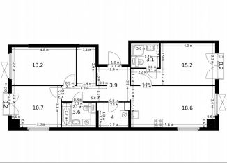 Продается 3-комнатная квартира, 81.8 м2, Тверская область, деревня Глухово, 3