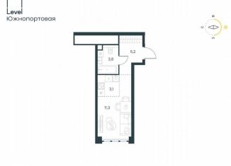 Продажа квартиры студии, 23.4 м2, Москва, жилой комплекс Левел Южнопортовая, 3