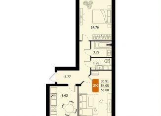 Продажа 2-комнатной квартиры, 56 м2, Домодедово, улица Современников, 10