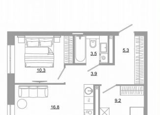 Продается 2-комнатная квартира, 49 м2, Екатеринбург, метро Чкаловская