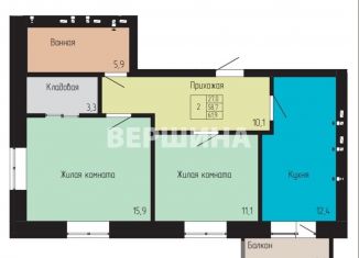 Продам двухкомнатную квартиру, 61.9 м2, Дагестан, улица А. Рыбникова, 12