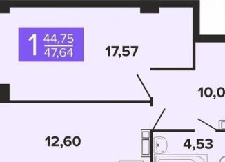 Продается однокомнатная квартира, 47.6 м2, Волгоград, улица Полоненко, 4