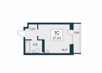 Продаю квартиру студию, 27.4 м2, Новосибирск, Калининский район