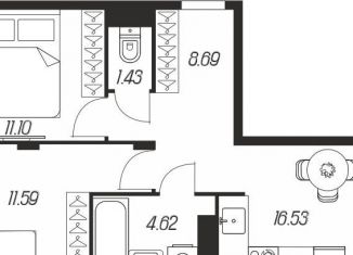 Продажа 2-комнатной квартиры, 57.4 м2, Тула, Зареченский территориальный округ