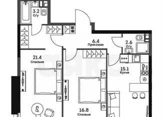 Продам 2-ком. квартиру, 65.5 м2, Москва, Нагорный район, Электролитный проезд, 12Б