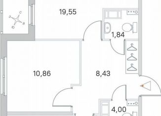 Продажа 2-комнатной квартиры, 64 м2, посёлок Стрельна, ЖК Любоград