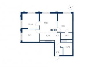 Продам 3-ком. квартиру, 80.8 м2, Свердловская область, улица Титова, 19/42И