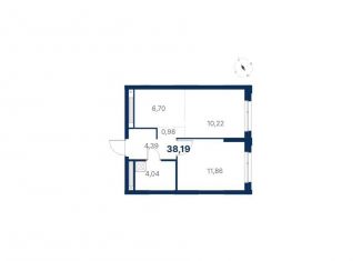 Продам 1-ком. квартиру, 38.2 м2, Екатеринбург, улица Титова, 19/42И, метро Чкаловская