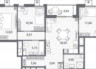 Продаю трехкомнатную квартиру, 76.6 м2, Санкт-Петербург