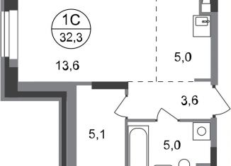 Продаю квартиру студию, 32.3 м2, Московский