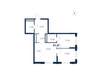 Продажа 2-ком. квартиры, 61.4 м2, Свердловская область, улица Титова, 19/42И